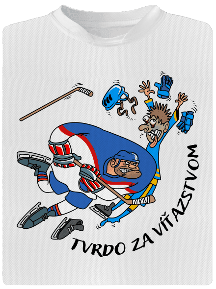 Tvrdo za víťazstvom pánske športové tričko White