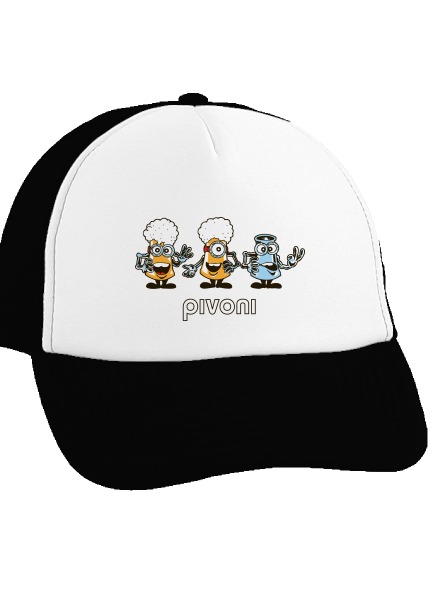 Pivoni šiltovka truckerka Black cap