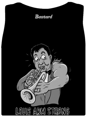 Louis Armstrong dámske tielko klasické Black