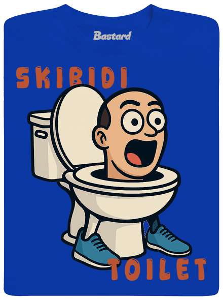 Skibidi Toilet pánske dlhý rukáv Royal Blue