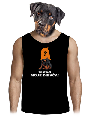 Tu strážim ja pánske tielko Black