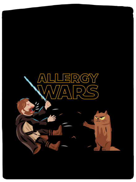 Allergy Wars pánska mikina na zips Black