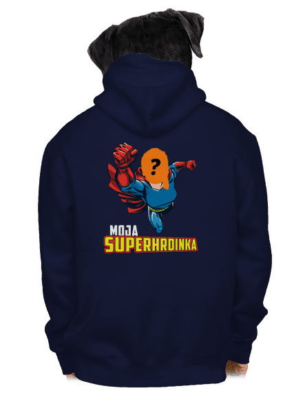 Moja superhrdinka pánska mikina na zips Navy