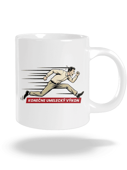 Umelecký výkon veľký hrnček White