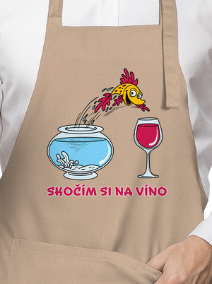 Skočím si na víno zástera Rope