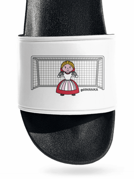 Gólmanka šľapky White