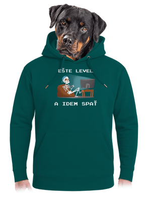 Ešte level unisex mikina premium Emerald Green