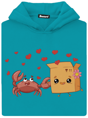 Krab a krabica detská mikina klokanka Hawaiian Blue