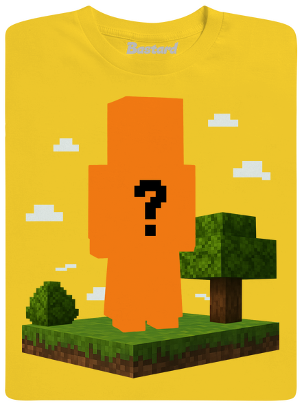 Minecraft z vlastnej fotky detské tričko Gold