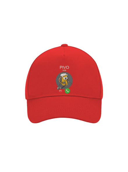 Pívo volá šiltovka baseballka Classic Red