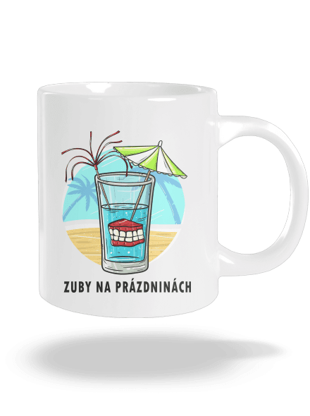 Zuby na prázdninách veľký hrnček White