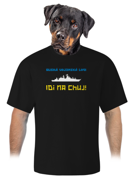 Ukrajina - Lodi idi na chuj unisex tričko oversized Black