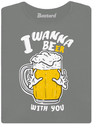 I wanna beer dámske tričko Dark Gray Melange