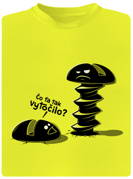 Vytočený pánske športové tričko Neon Yellow