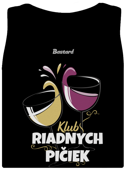 Klub riadnych pičiek dámske tielko klasické Black