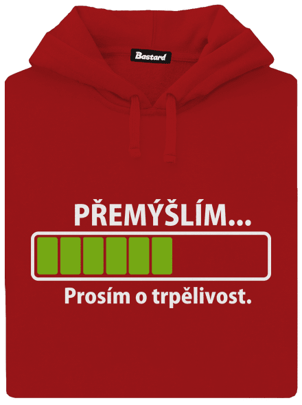 Premýšľam dámska mikina klokanka Red Mal