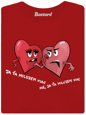 Srdiečka dámske tričko s lemom Red Mal