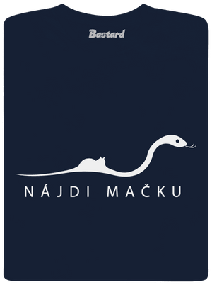 Nájdi mačku pánske tričko Navy