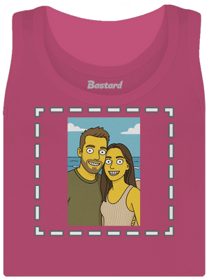 Simpsonovi z vlastnej fotky dámske tielko klasické Magenta