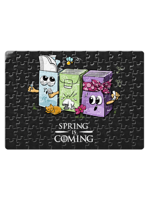 Spring is coming puzzle White
