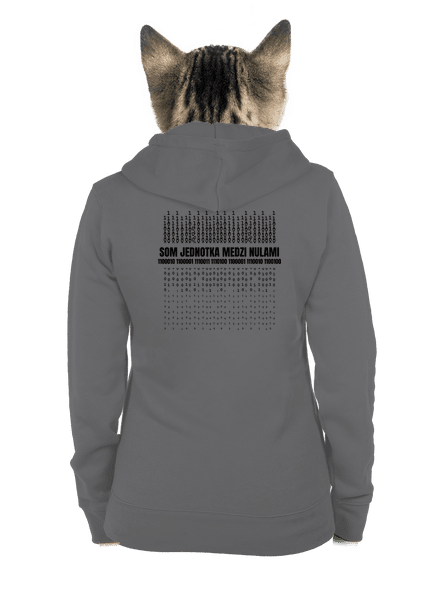 Jednotka medzi nulami dámska mikina na zips Steel Gray