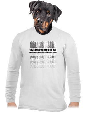 Jednotka medzi nulami pánske dlhý rukáv White