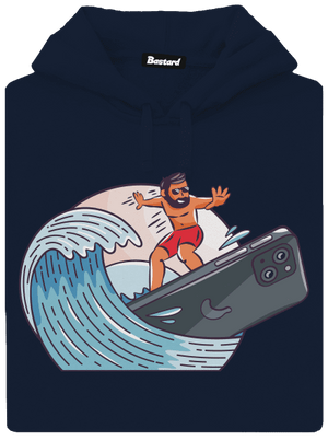 Som surfer pánska mikina klokanka Navy