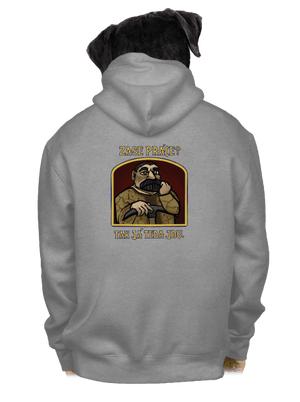 Zase práce? pánska mikina na zips Light Melange