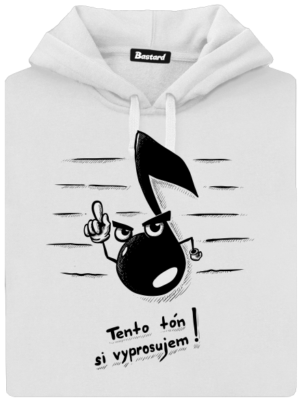Tón dámska mikina klokanka White