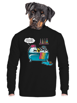 Ako sa stať jednorožcom unisex mikina bez kapucne Black