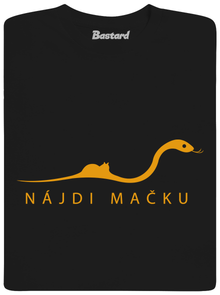 Nájdi mačku pánske tričko Black