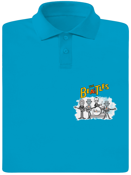 AI Beatles pánska polokošeľa Blue Atol