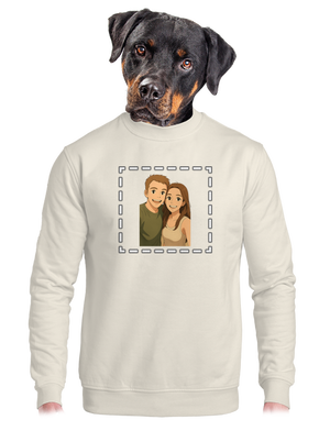 Ghibli efekt z vlastnej fotky unisex mikina bez kapucne Off White