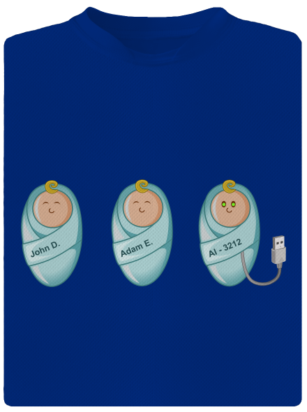 AI baby pánske športové tričko Royal Blue Mal