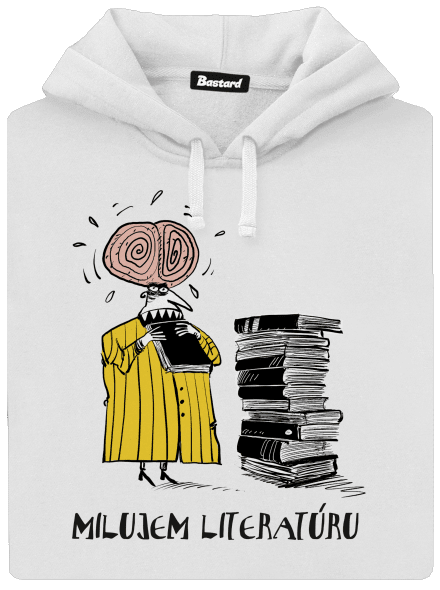 Milujem literatúru dámska mikina klokanka White