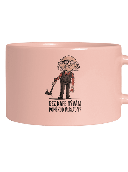 Neklidný bez kafe hrnček makronka Pink Macaron