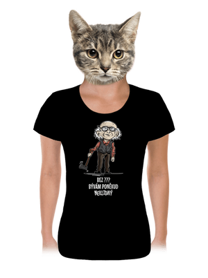 Neklidný - vlastný text dámske tričko Black