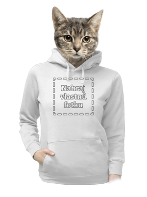 Vlastná potlač dámska mikina klokanka White