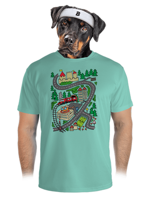 Cesta pánske športové tričko Mint Mal