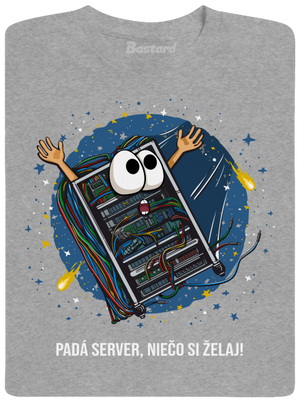 Padá server pánske tričko Sport Grey