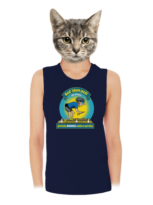 Závislosť na bicykli dámske tielko voľné Navy