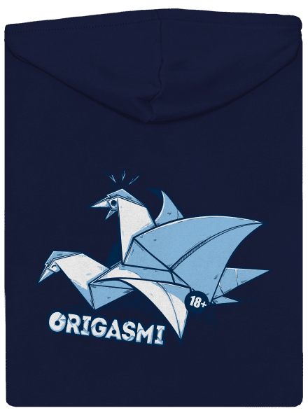 Origasmi pánska mikina na zips Navy