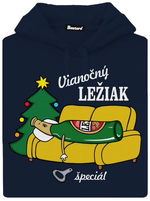 Vianočný ležiak pánska mikina klokanka Navy