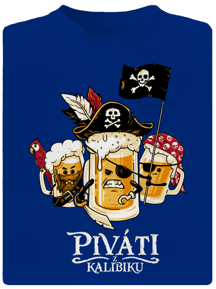 Piváti z Karibiku pánske športové tričko Royal Blue Mal