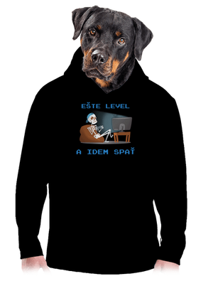 Ešte level pánska mikina klokanka Black