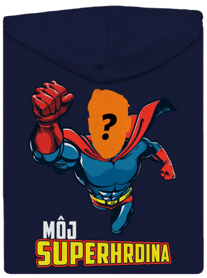 Môj superhrdina pánska mikina na zips Navy