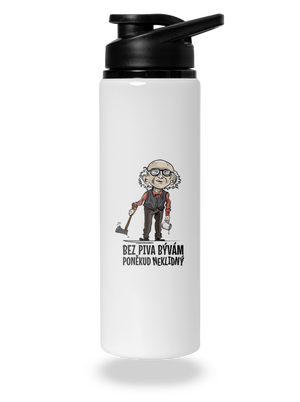 Neklidný bez piva flaša na vodu White