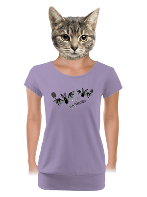 Batminton dámske tričko s lemom Lavender