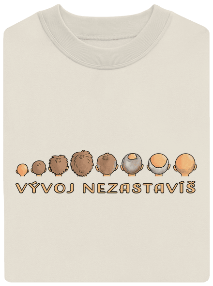 Vývoj nezastavíš unisex mikina bez kapucne Off White