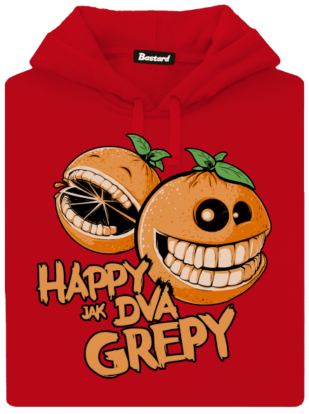 Happy grepy pánska mikina klokanka Red